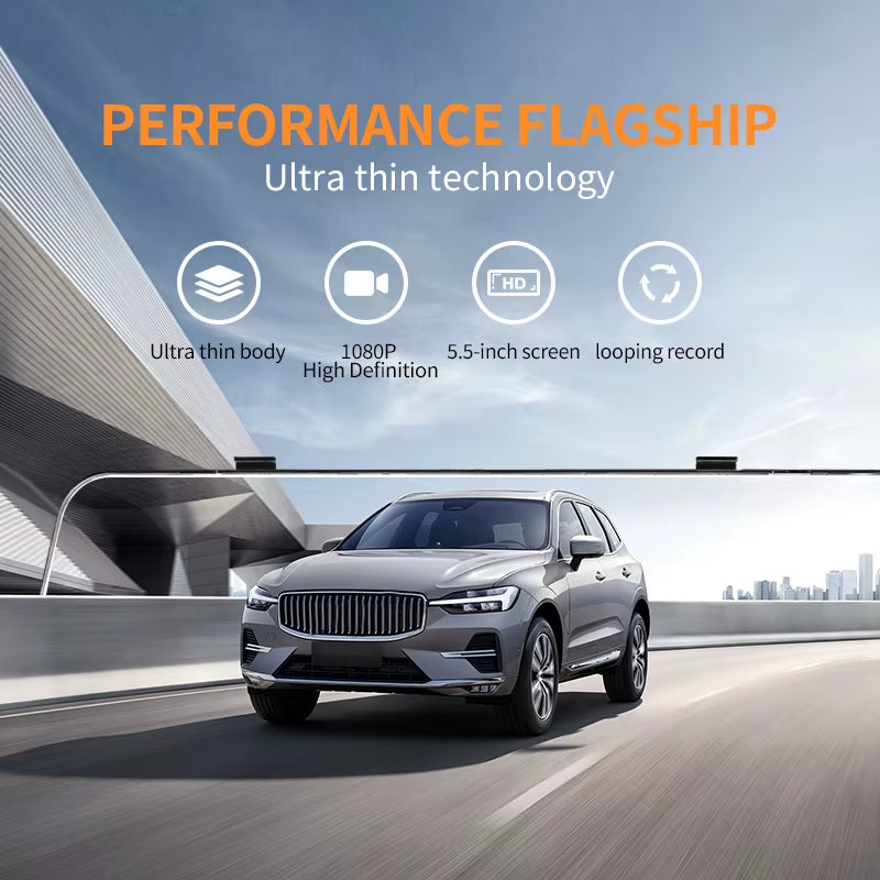 Dashcam, In-Car Dashcam, Front 1080P In-Car Camera with Super Night Vision Function, Loop Recording